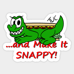 Aligator Sandwich Sticker